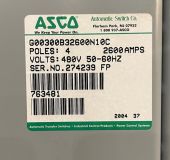 ASCO 2500AMP Automatic Transfer Switch
